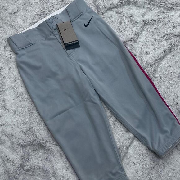Kids grey Nike Baseball pants Medium NWT $40 Retail - Picture 1 of 5